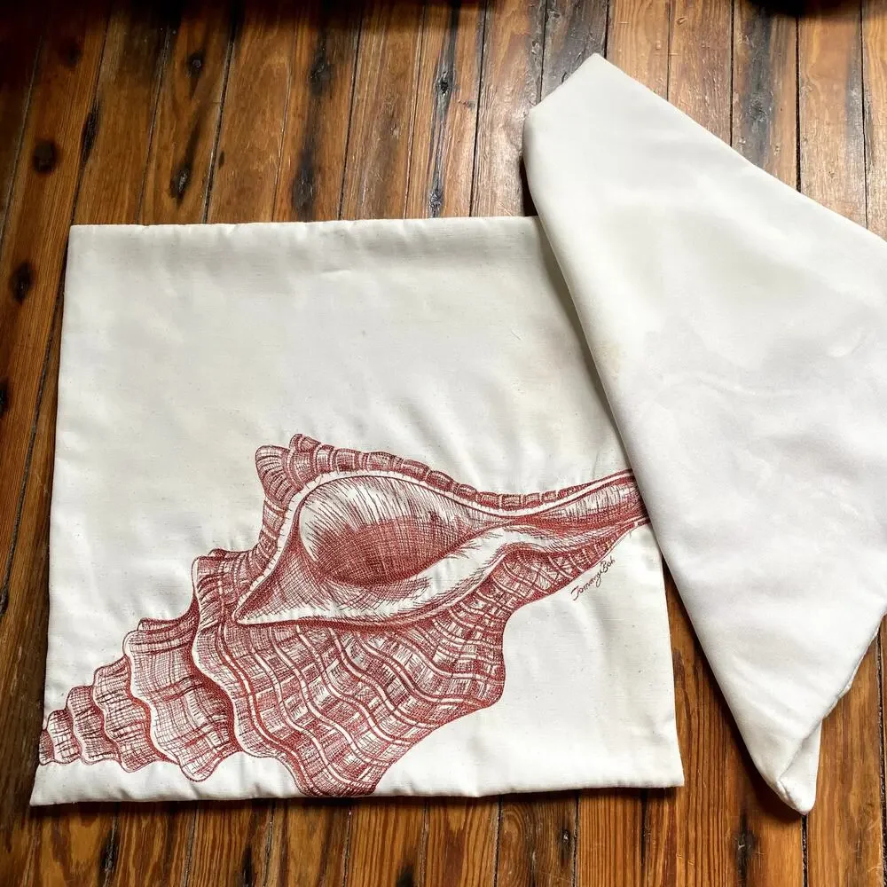 2 Tommy Bahama Home Embroidered 20 Sq Pillow Covers
